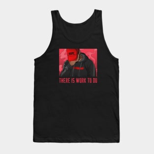 There Is Work To Do - Red Brown Skin Black Boy Joy Afro Man Kwanzaa Design Tank Top